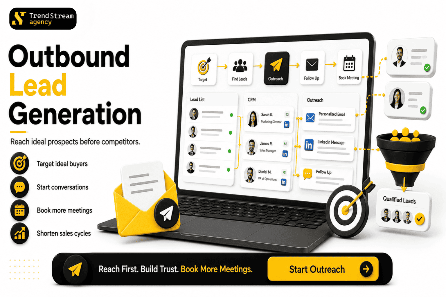 Outbound lead generation with email outreach and prospecting campaigns