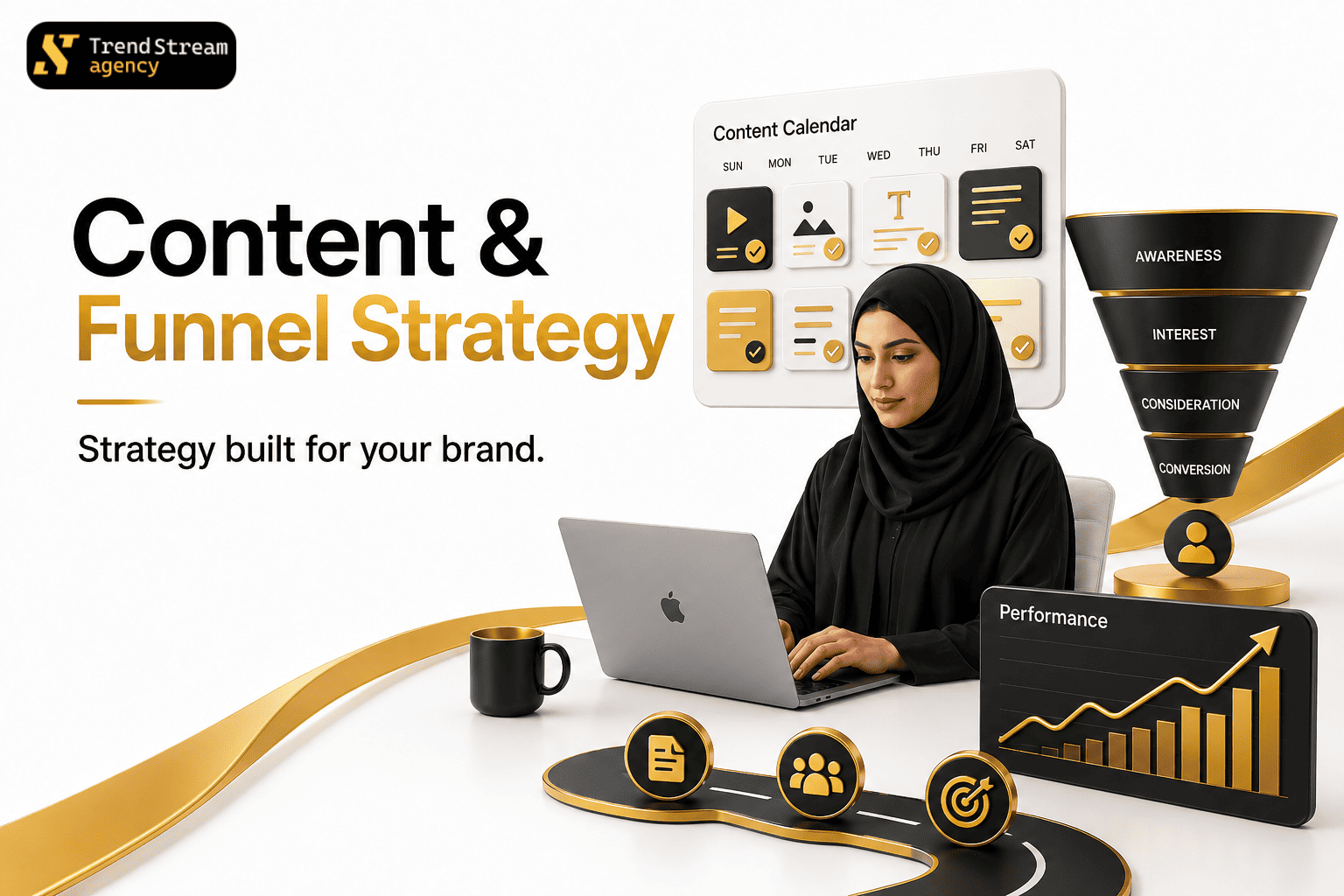Content Strategy and Funnel Planning - Content Calendar Visual