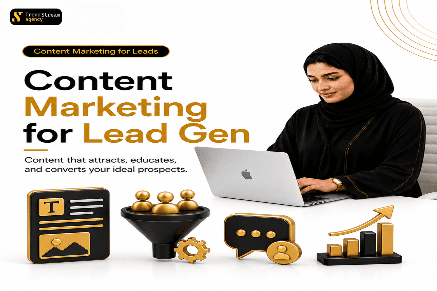 Content-driven lead generation with ebooks, webinars and gated content