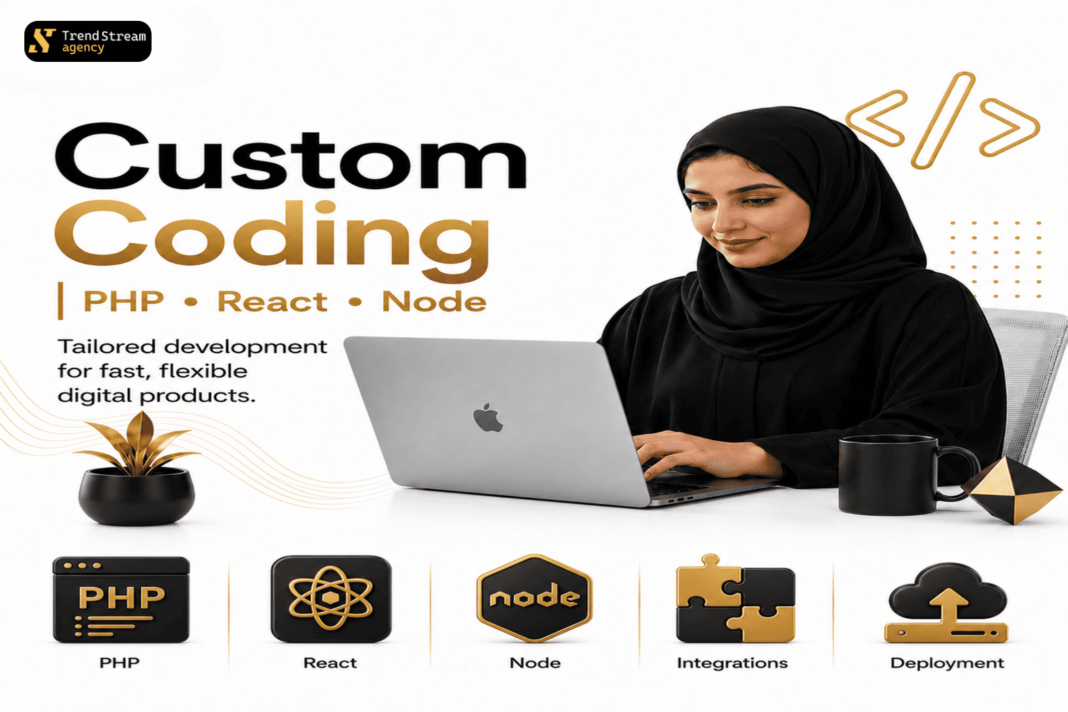 Custom Coding PHP React Node