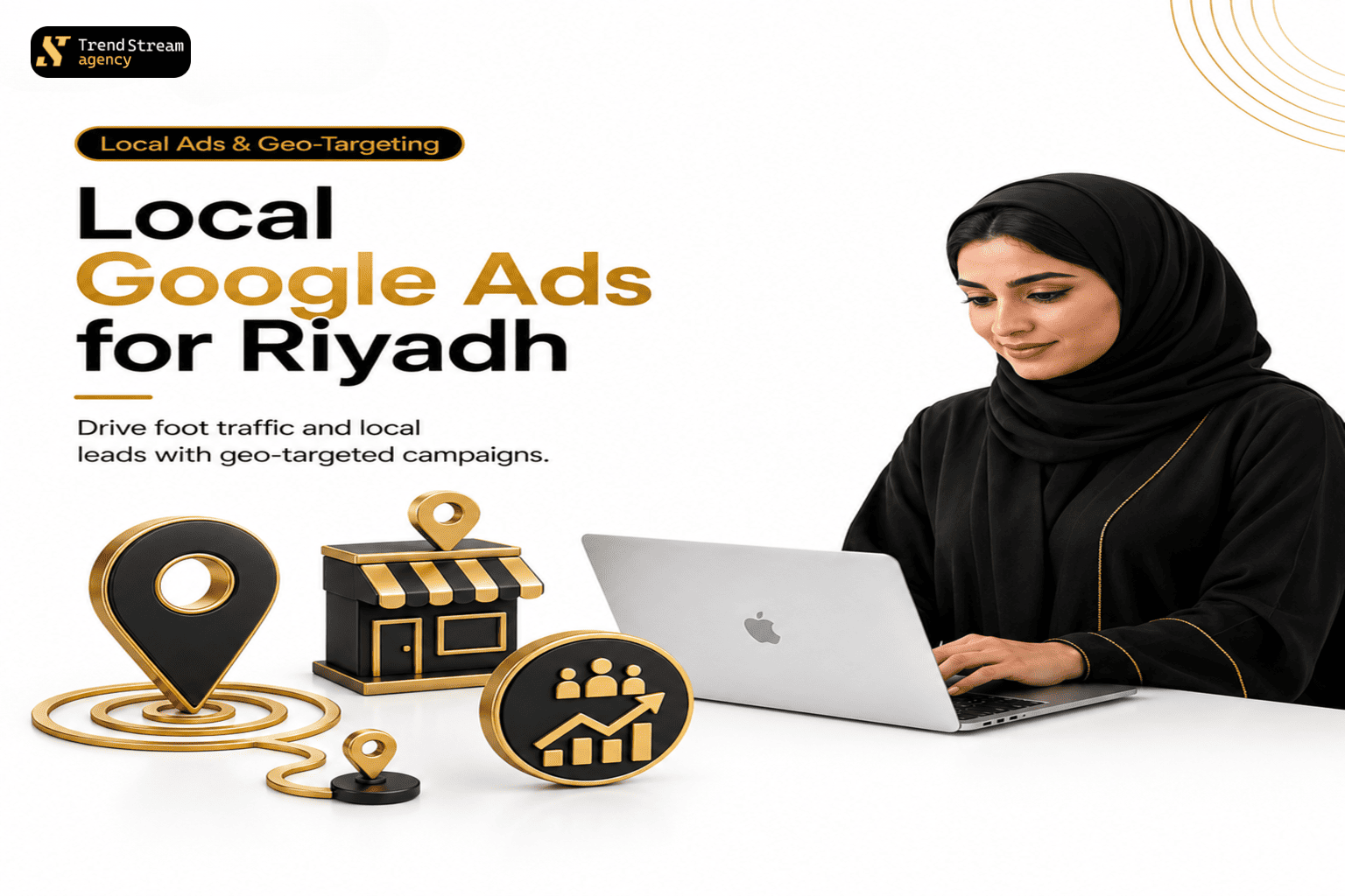 إعلانات جوجل المحلية مع الاستهداف الجغرافي لشركات الرياض