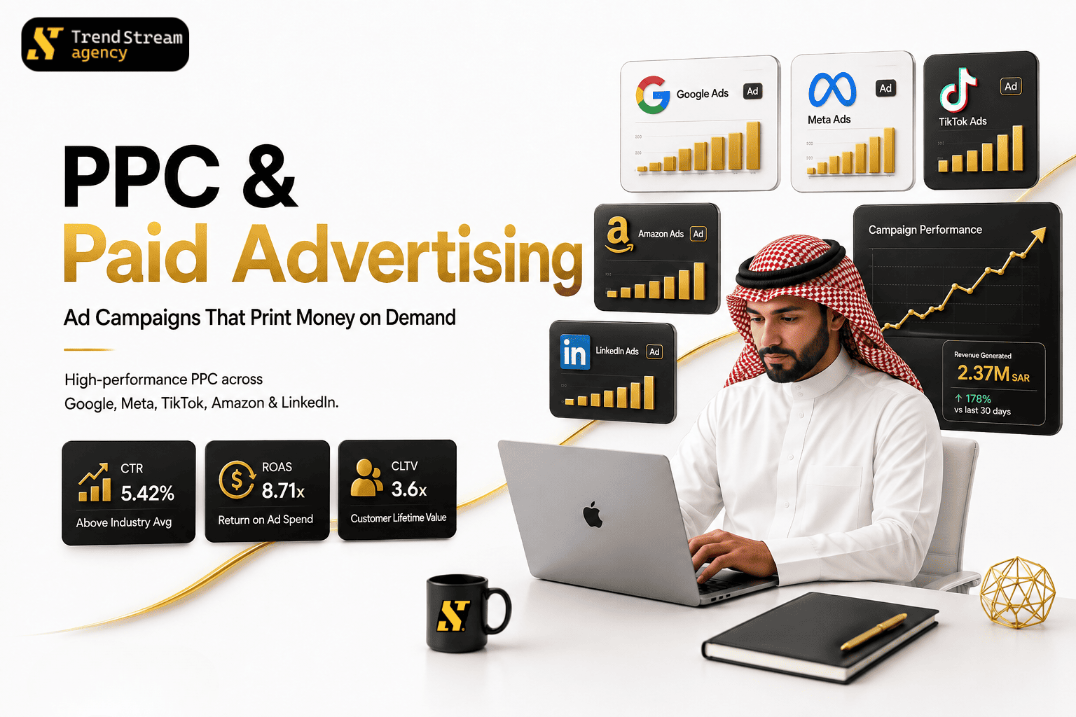 إعلانات مدفوعة بالذكاء الاصطناعي الرياض