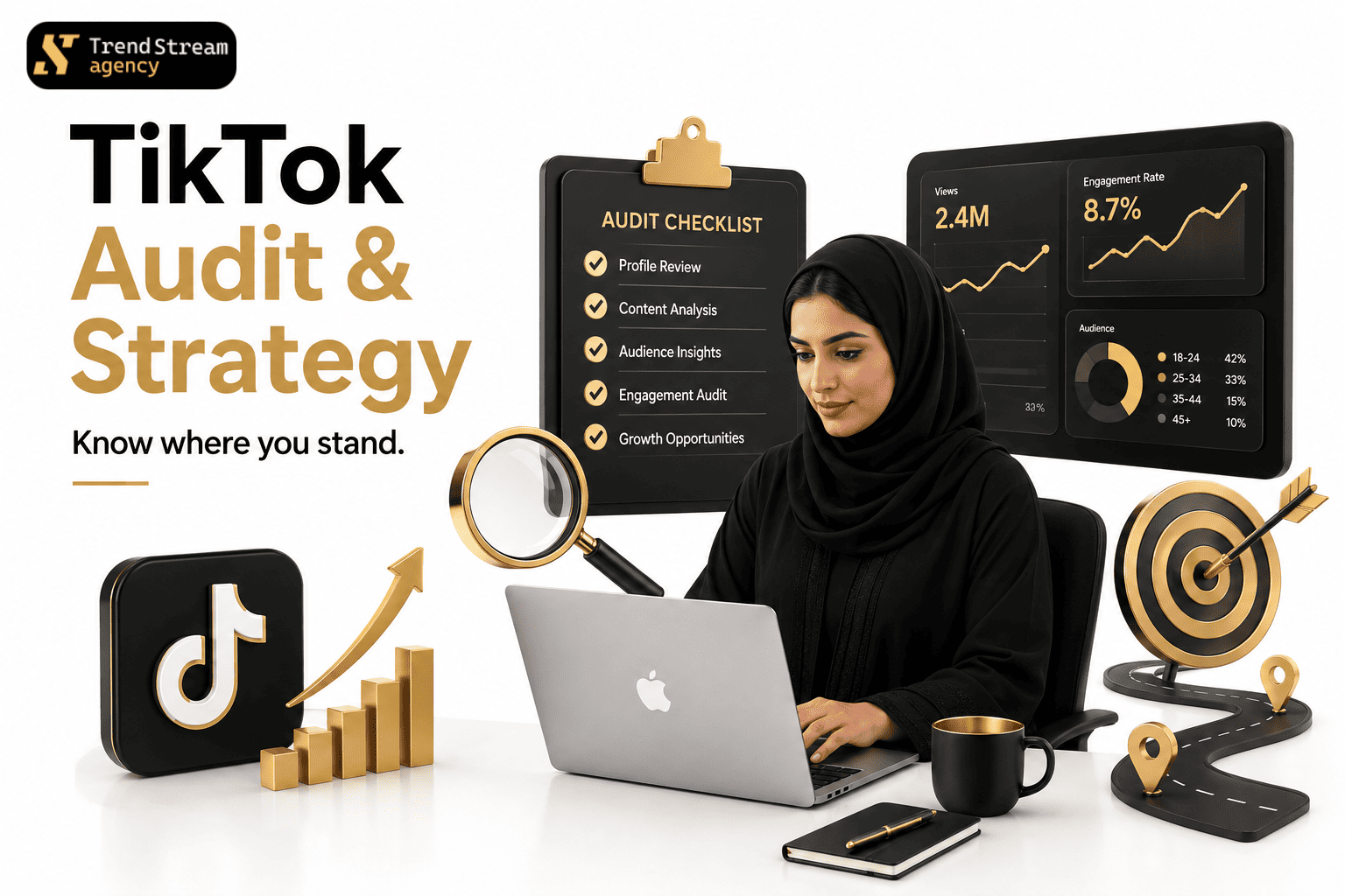 TikTok Ads Dashboard - TrendStream Riyadh
